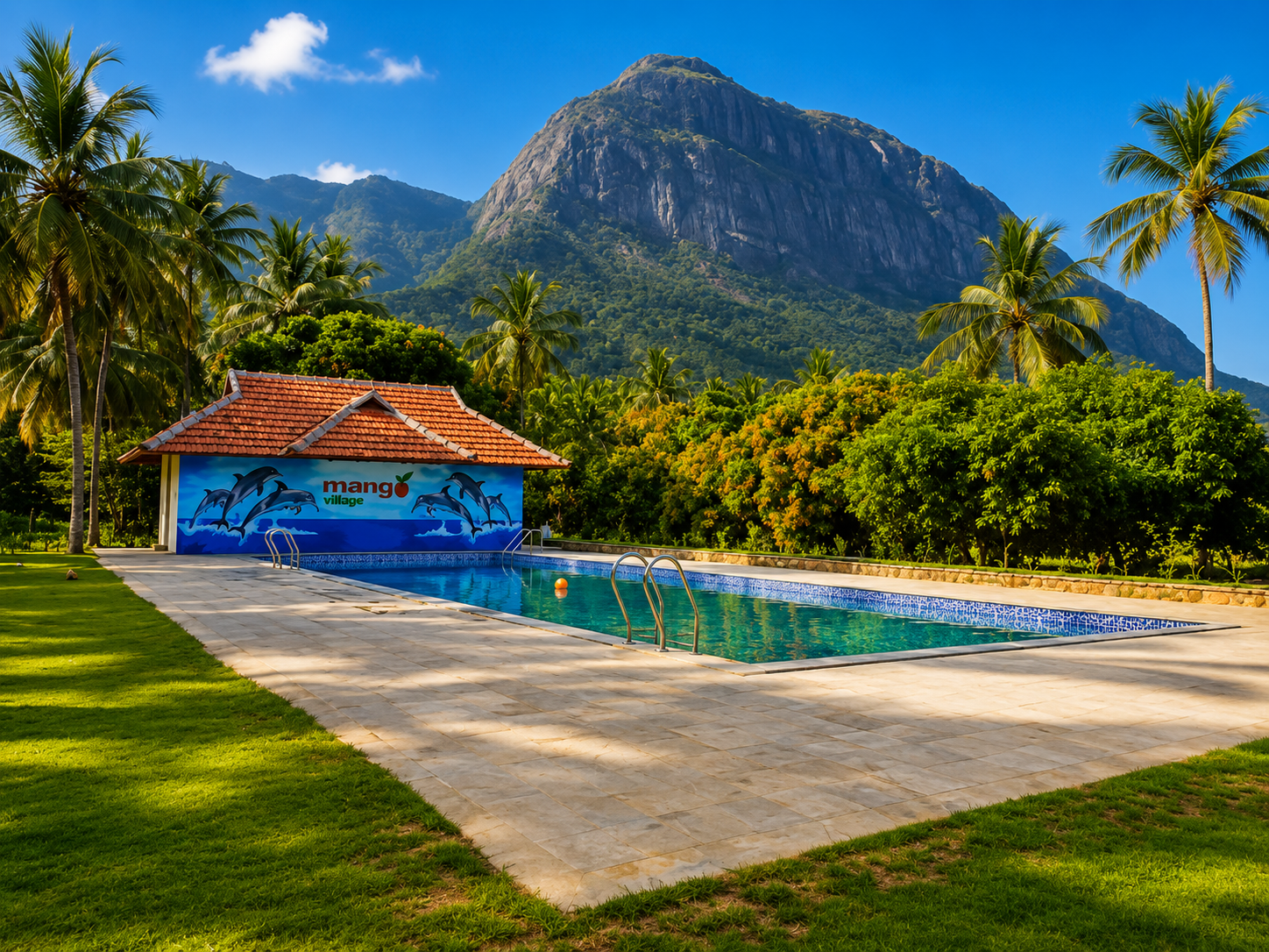 pool at evening